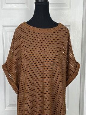 Reitmans Crochet Brown  Top Size XXL